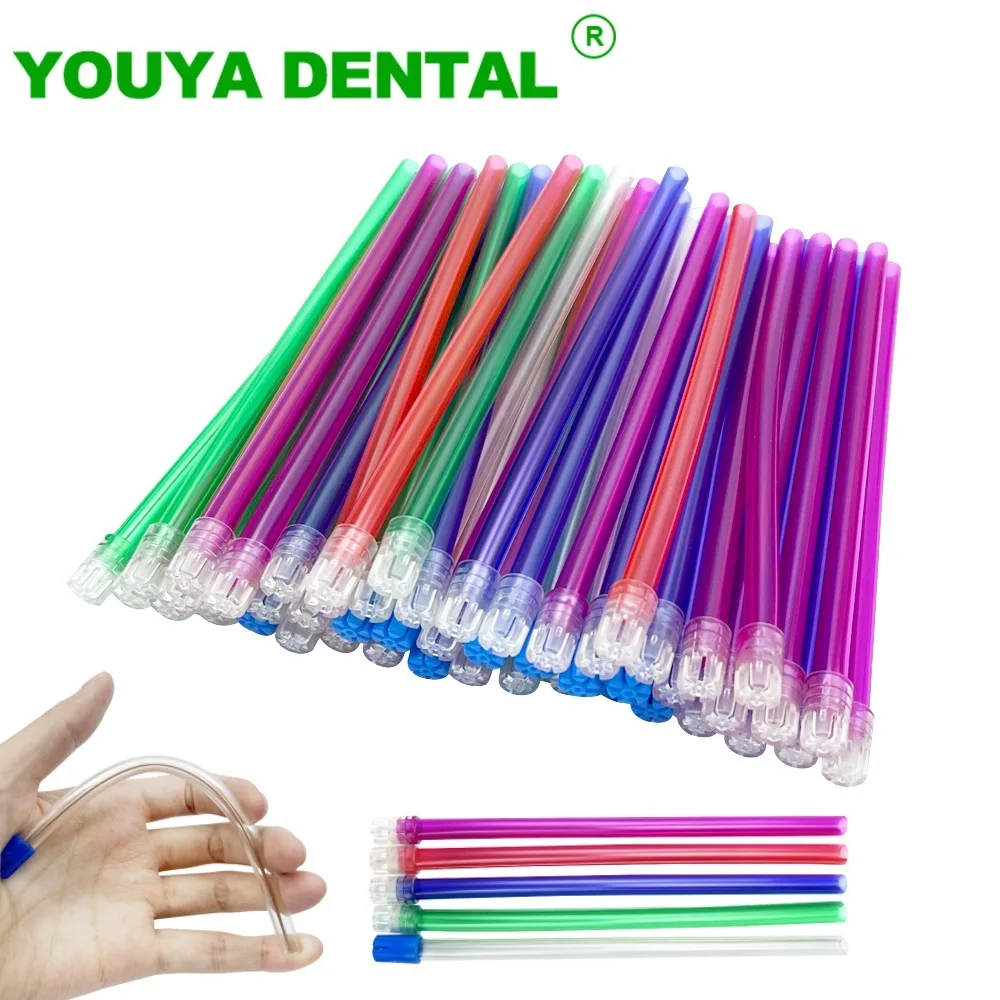 

100pcs Dental Aspirator Disposable Saliva Ejector Aspirator Tube Dentist Low Volume Suction Tips Dentistry Clinic Consumables