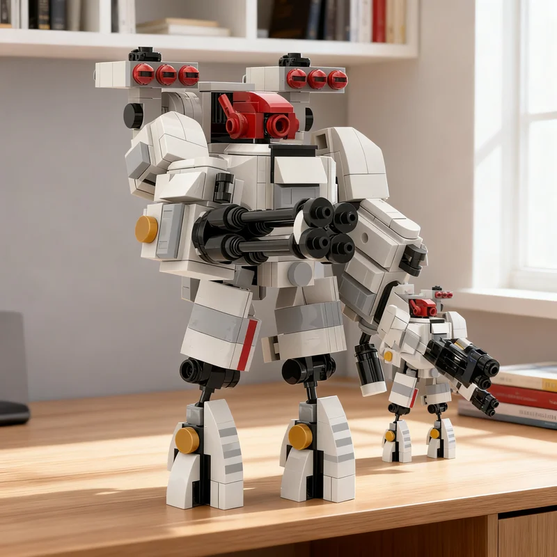 374pcs MOC T'au Empire XV81 Crisis Battlesuit Smart Missile System Taros Campaign Variant Model Building Blocks Christmas Gift