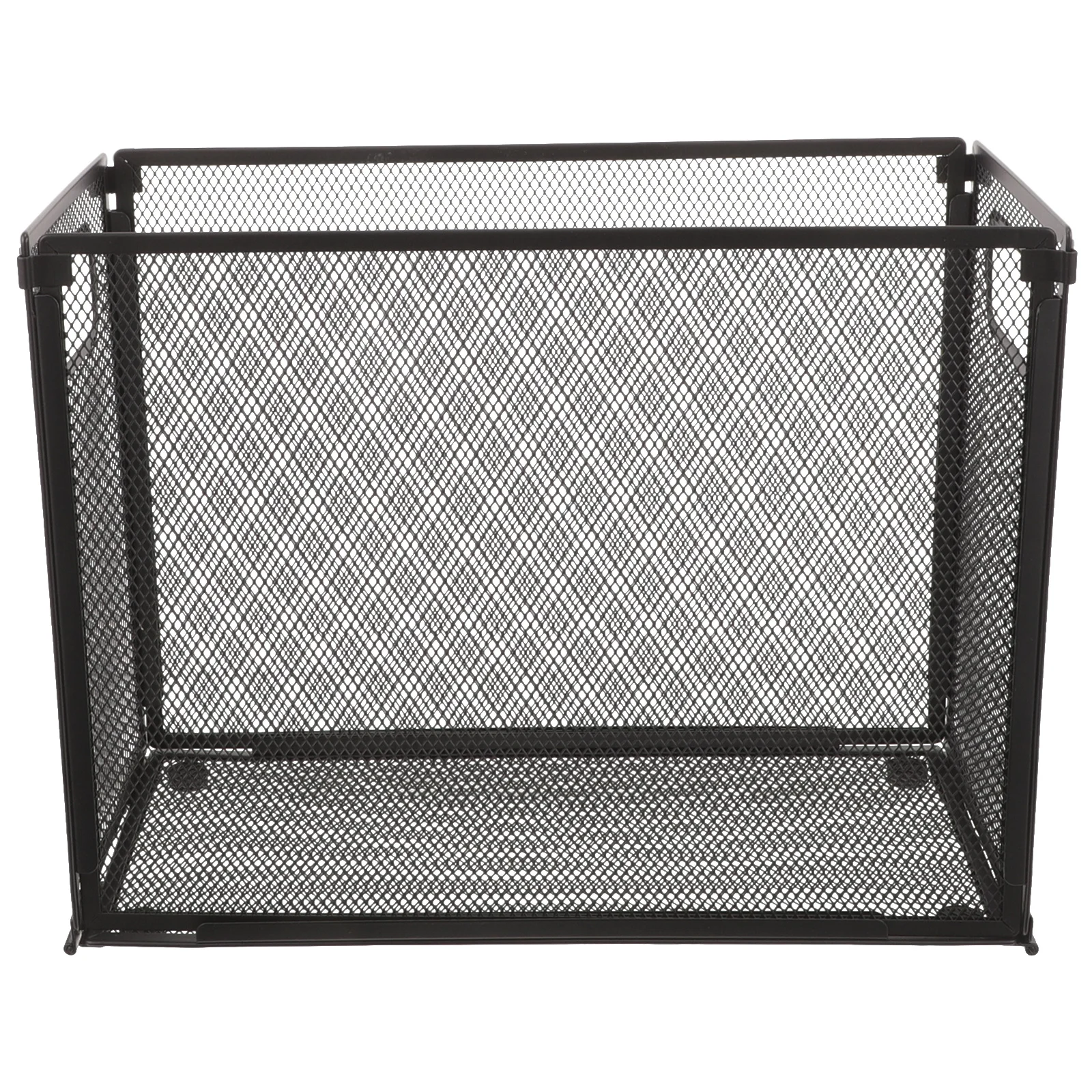 Mesh File Organizer Desktop Storage Box Foldable Metal Multi Layer Office Desk File Holder Document Rack Book Storage Rack