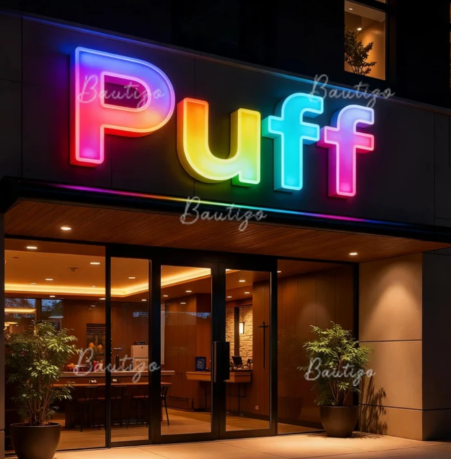 3d Logo Led Luminous Sign Custom Home Letters Light Signboard Business Signage Metal Garage Neon Wall Letter Advertising Signs