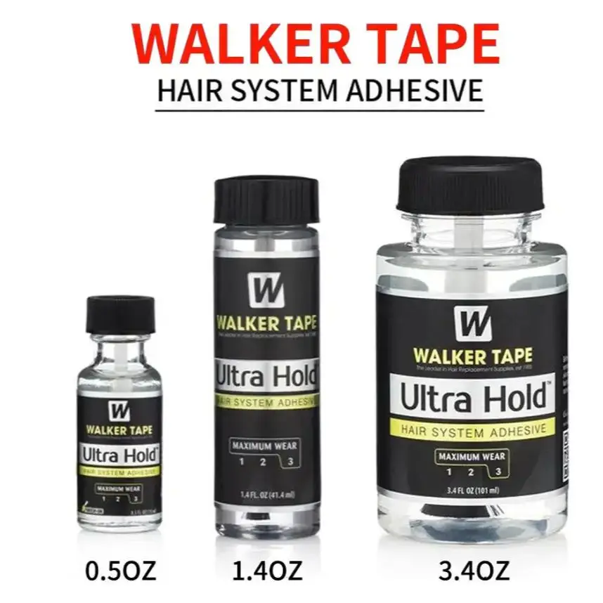 Walker Tape Ultra Hold Hair System Adhesive & 4oz 118ml C22 Solvent Wig Glue Remover for Lace Wigs Toupee Closure
