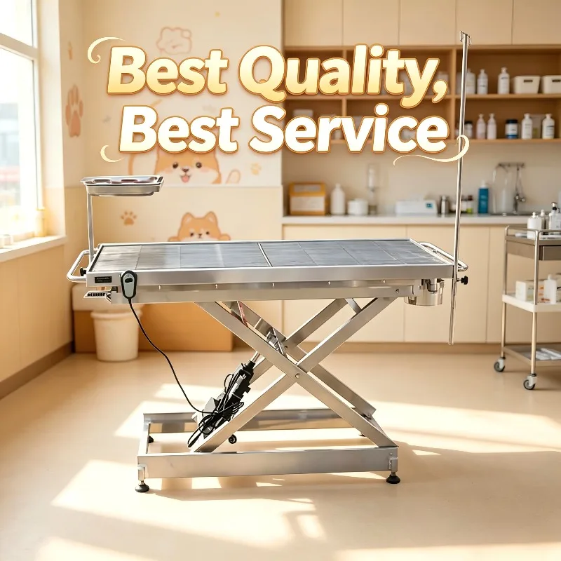 

Professional Pet Animal Hospital Surgery Table Electric X-type Stainless Steel Vet Examination and Procedure Table