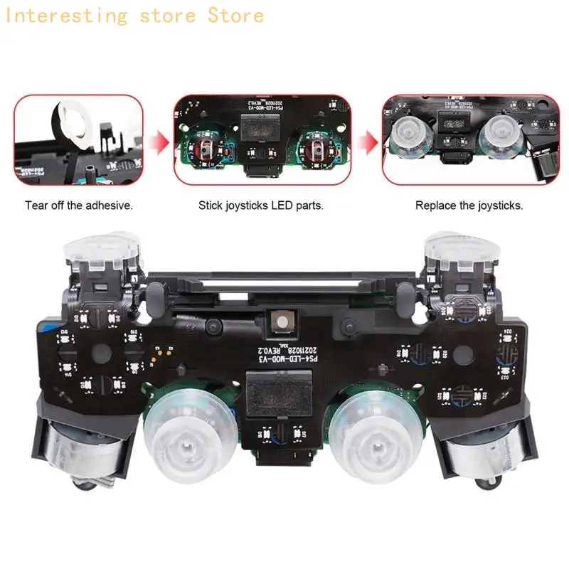 55KC Replacement Button for Controller 8-Colors Luminated Transparent LED Mo