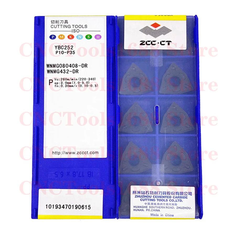 ZCC.CT WNMG080404 WNMG080408 WNMG080412-PM DF DM PR YBC252 Carbide Insert  WNMG Inserts