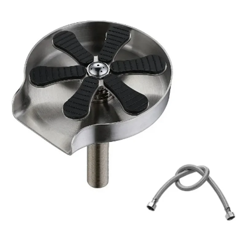 ABNL Kitchen Sink Glass Cup Wash Automatic Stainless Steel Pressure Washer Cup Tool Cleaning Faucet Bar Rinser Coffee Pitcher