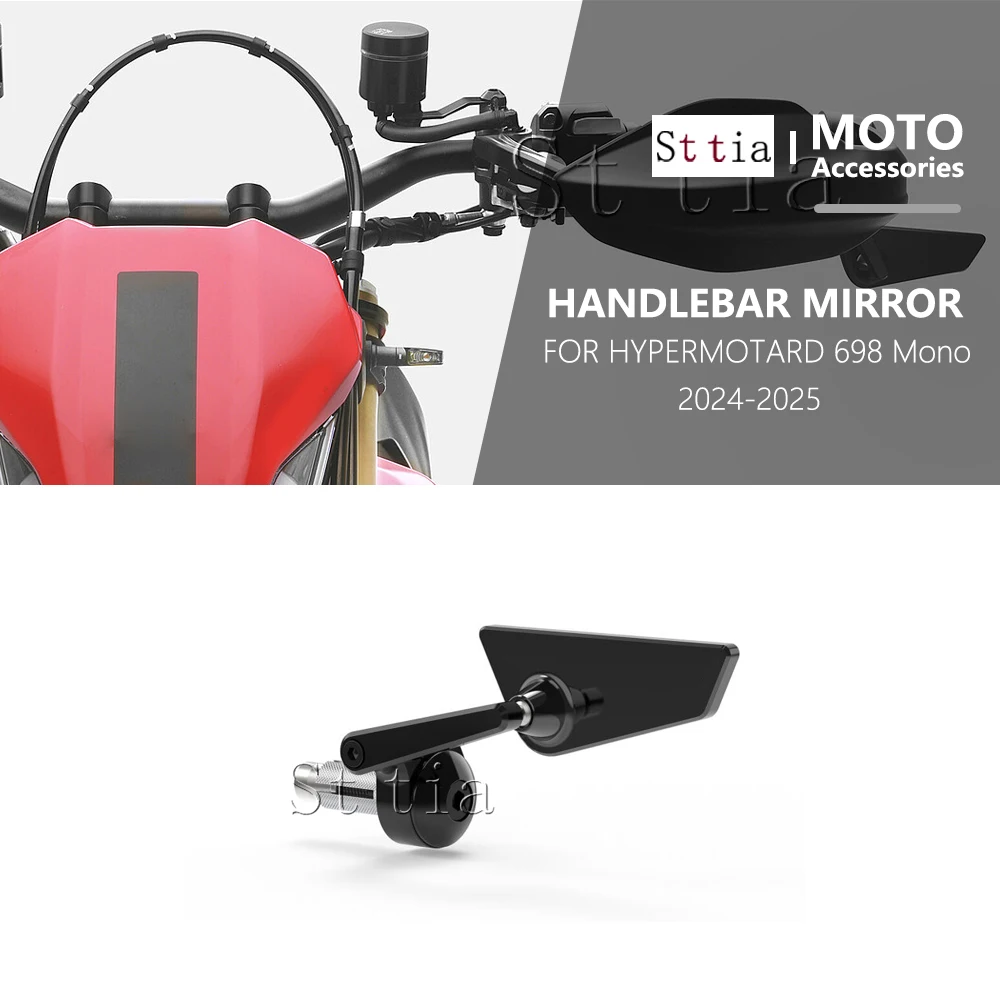 

Motorcycle Side Anti-Glare Rearview Mirror HYPERMOTARD 698 Mono Handle Bar End Mirrors For Ducati Hypermotard 698 2024-2025