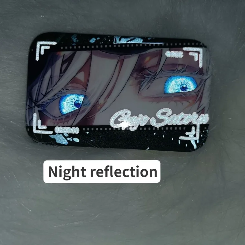 Jujutsu Kaisen insignia Gojo Satoru Anime Pin ojo reflectante DIY mochila estética arte decoración joyería de dibujos animados broche esmaltado