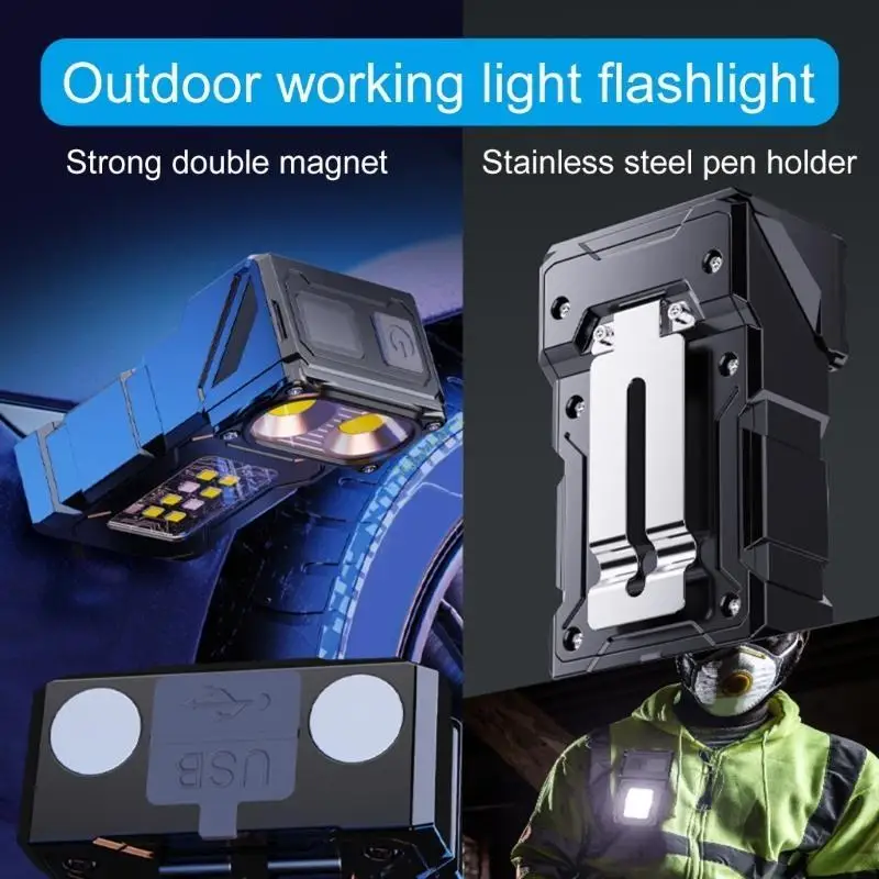 Small Flashlight Base Multifunctional LED Flashlight Outdoor Lighting for Night Work and Outdoor Exploration