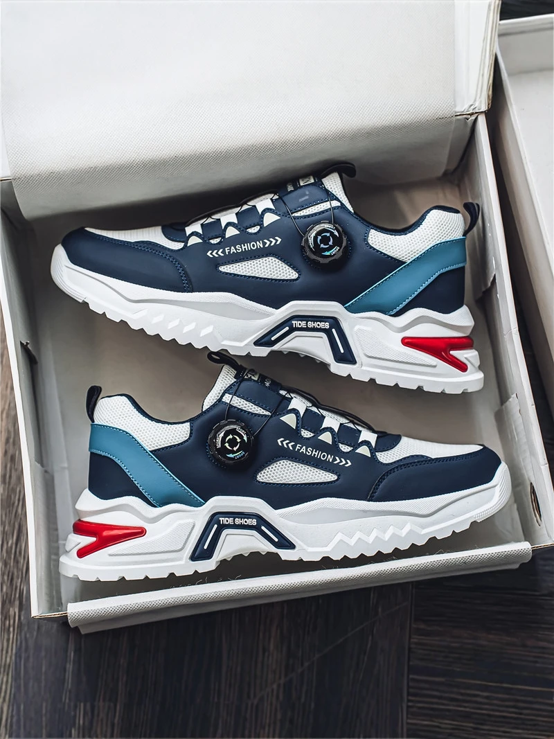 Men's Sporty Outdoor Shoes 2026 New Fall Anti-Slip Thick Bottom Heightening Dad Shoes Teenagers Casual All-Match Trendy Sneakers