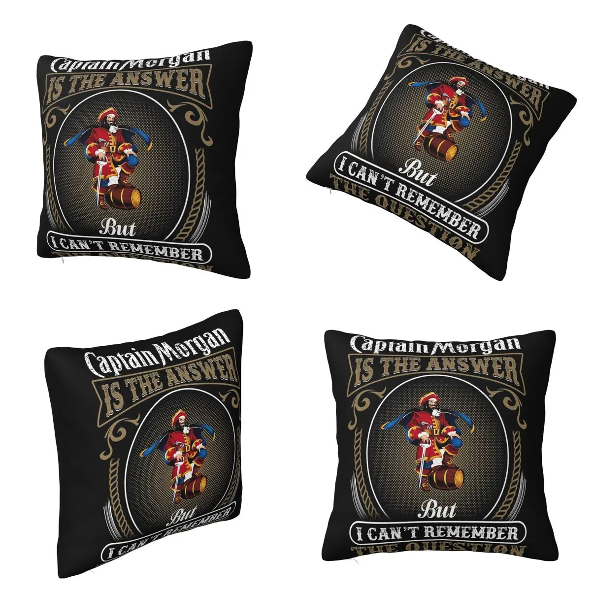 Captain Morgan Square Pillowcase Cushion Cover Pillow Case Throw Pillow Cover for Home Sofa Living Room