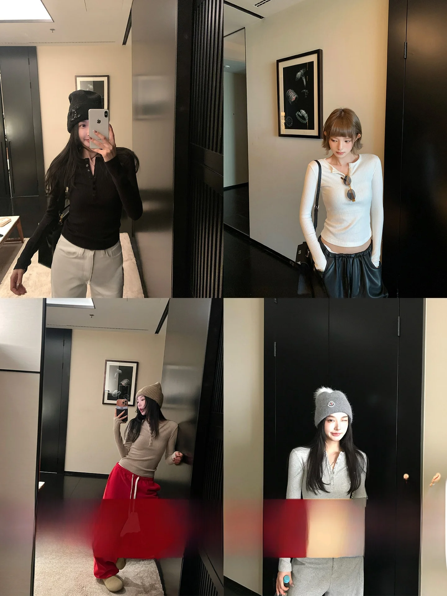 

Cloud Soft Texture Long Sve T-irt Handmade Ultra Versatile Casual Sle Loose Fit Pure Color Women's Faion Winter Coll...