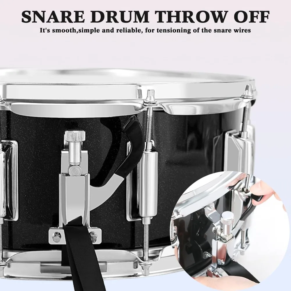 

Snare Drum Set 14X5.5 Inches for Student Beginners with Gig Bag, Drumsticks, Stand, Drum Keys
