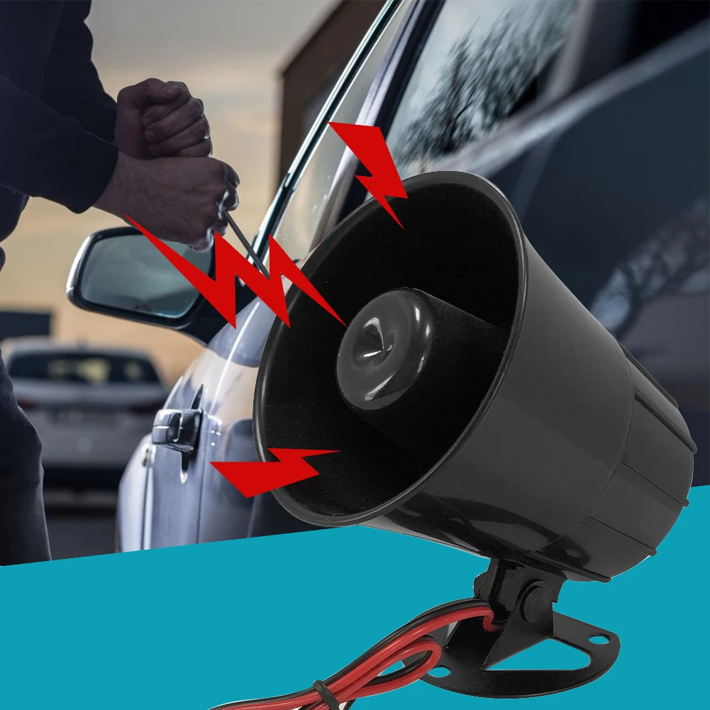 125dB بصوت عال إنذار صفارة الإنذار القرن الكهربائي العالمي لسيارة دراجة نارية شاحنة 12 فولت 24 فولت #2