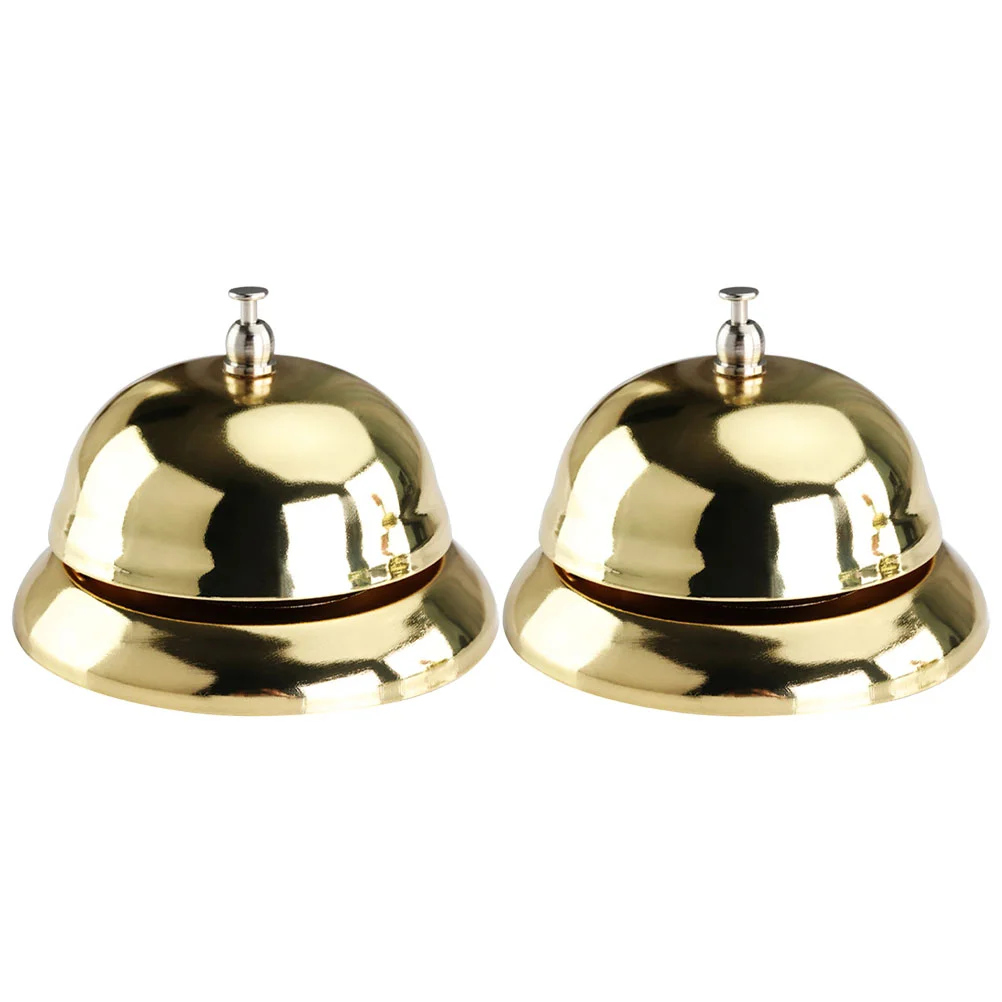 2 Pcs Ring The Bell Game Answering Devices Desk Service Call Hand Press Pressing Table