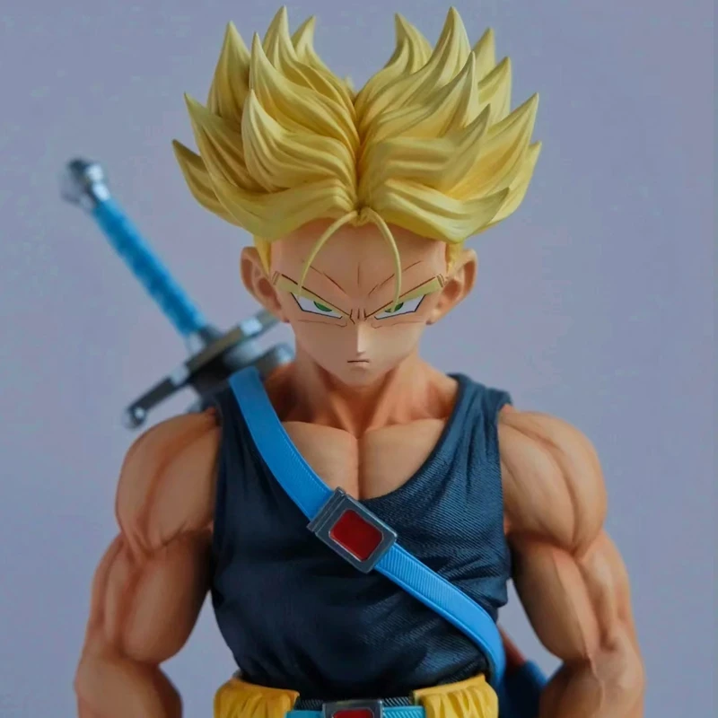 Figura de acción de Dragon Ball Z, figura de NEC Trunks GK Super Saiyan, colección de Anime Future Torankusu, estatua de juguete modelo, 26cm