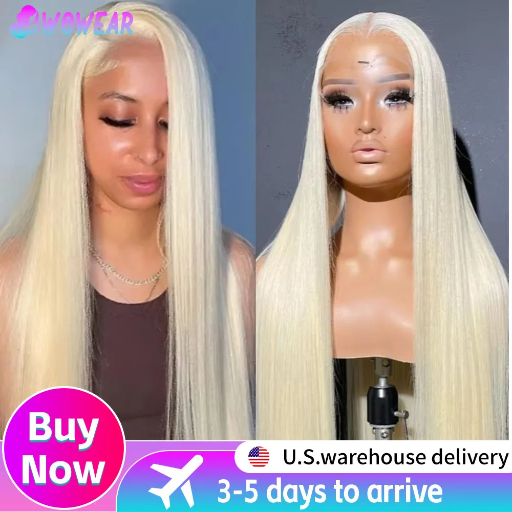 

613 Блондинка Цветные 13x6 13x4 HD Парики из натуральных волос на кружеве спереди 38 Длинные дюймовые необработанные индийские прямые человеческие волосы Фронтальные парики