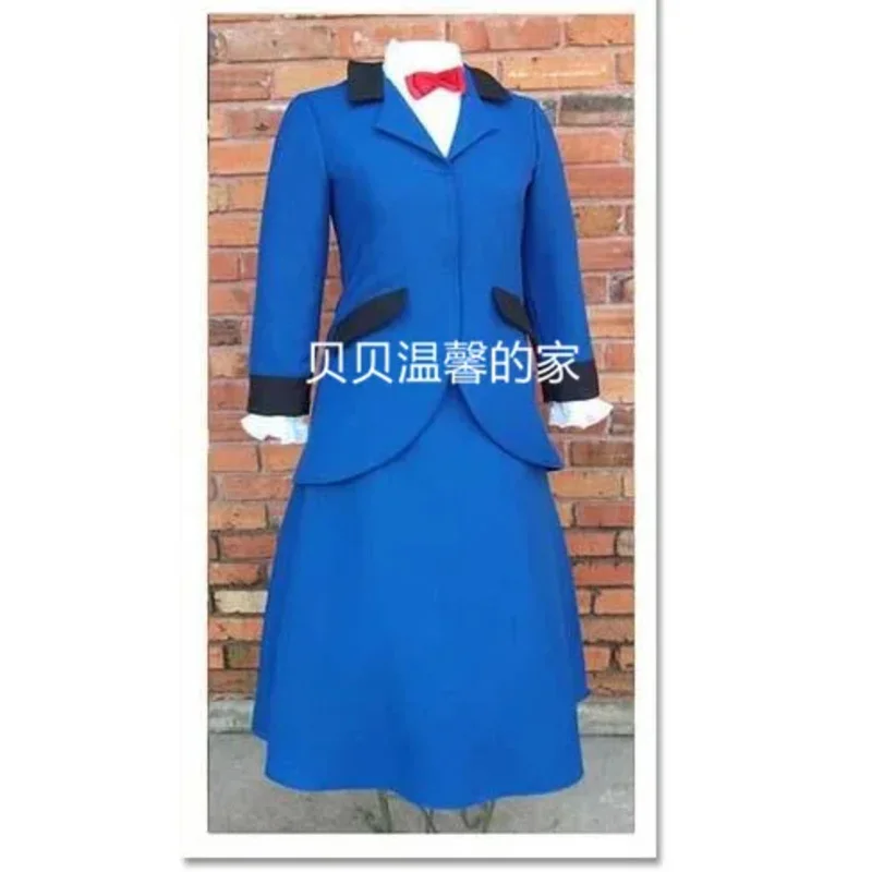 

Платье Custimzied Mary Poppins, синий костюм для косплея Mary Poppins, комплект