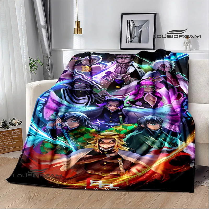 Demon Slayer Printed Blanket Kids Warm Blanket Flannel Soft and comfortable blanket picnic blanket Birthday Gift