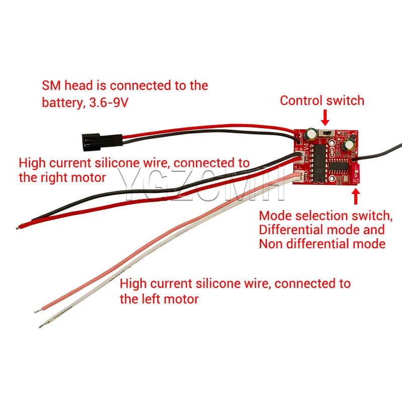 TR100 Dual Mode 4-channel 2.4G Wireless Remote Control Receiver Set Ship Model DIY Accessories