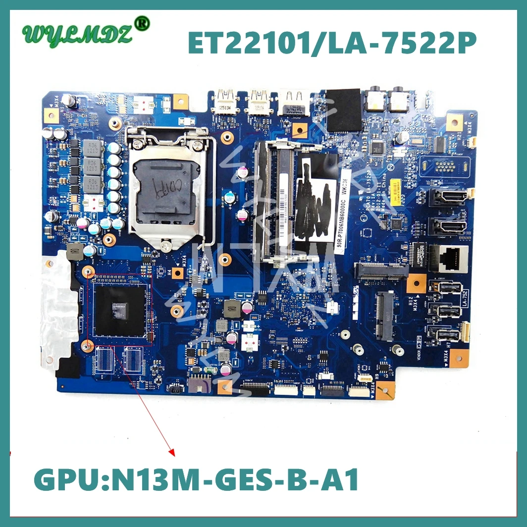 ET2210I N13M-GES-B-A1 GPU Carte Mère Pour ASUS ET2210 ET2210E ET2210I LA-7522P Ordinateur Portable Carte Mère 100% Testé OK