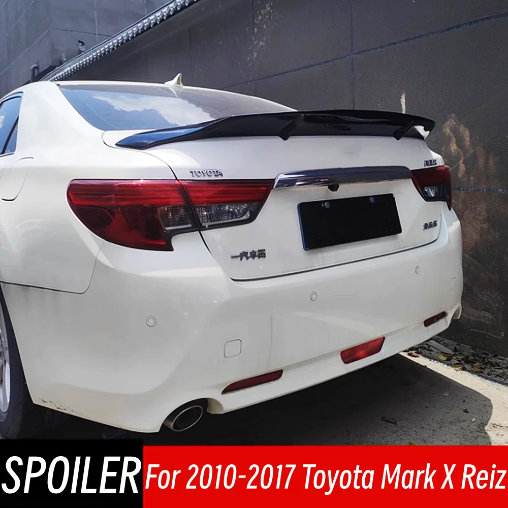 

For 2010-2017 Toyota Mark X Reiz Bodykit Car Rear Trunk Lid Boot Ducktail Lip Spoiler Wings Black Carbon Tuning Accessories Part