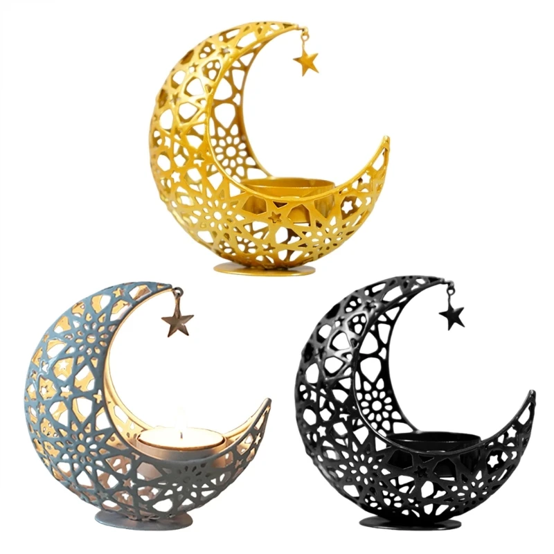 Elegant Moon Shapeds Table Decoration Metal Stand, Soft Lighting, for Couple, Housewives, and Interior Decoration Enthusiasts