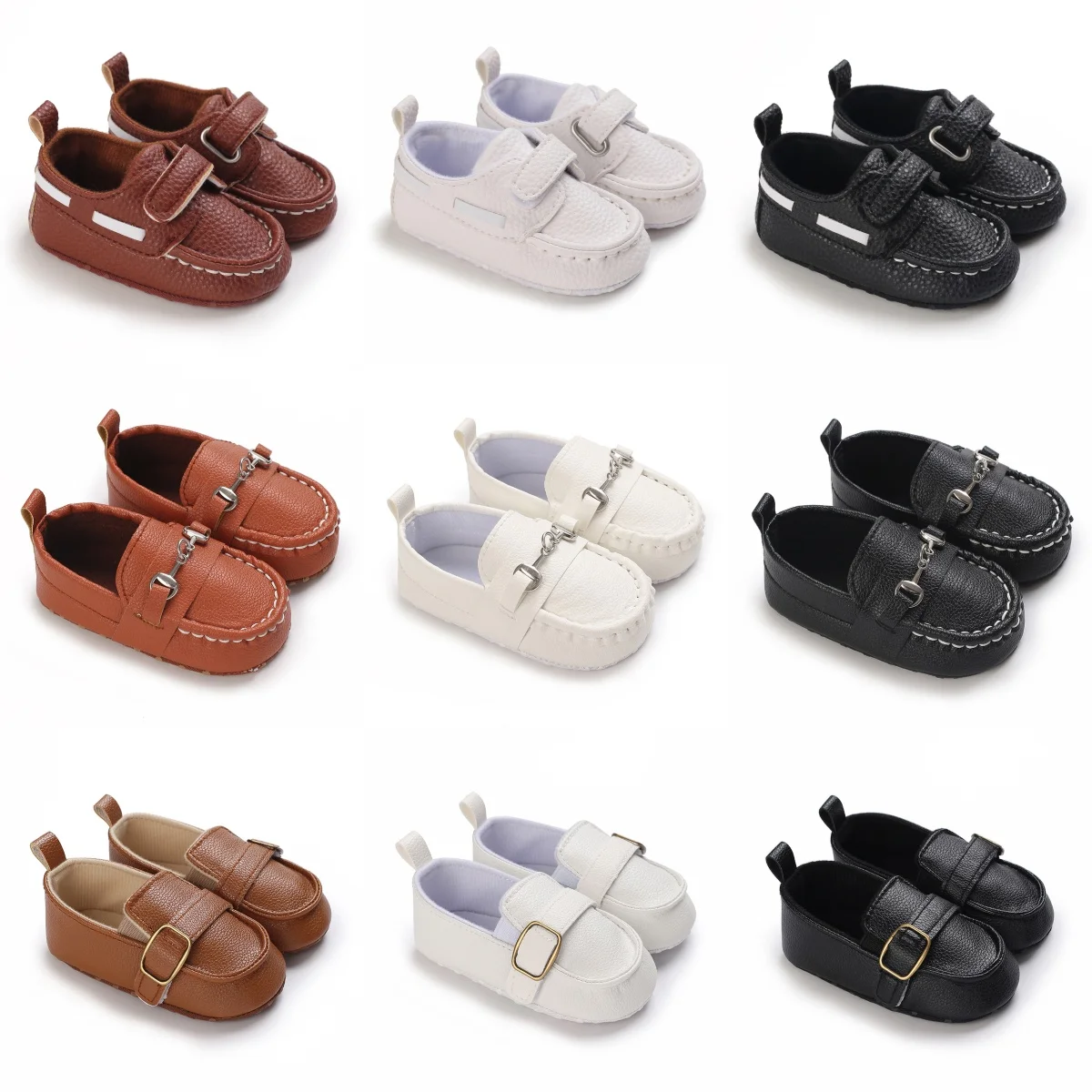 

Fashionable walking male baby formal gentleman PU soft cloth sole baby cloth front shoes casual flat shoes sports shoes 0-18M