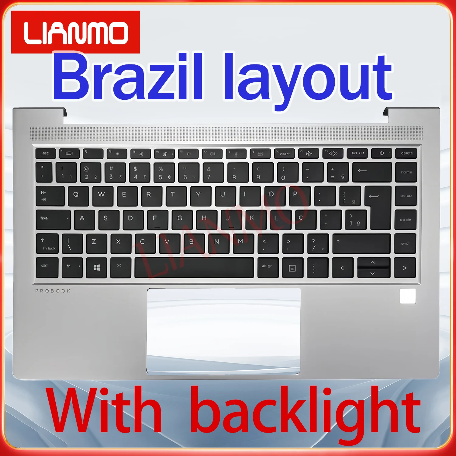 Belgian/Brazil/German/Spanish/French/LA layout for HP Probook 440 G8 445 G8 ZHAN 66 PRO 14 G4 C-shell backlight keyboard