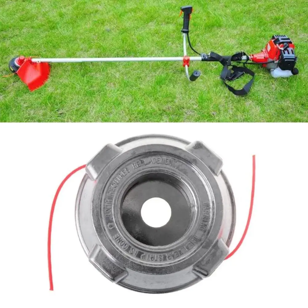 Aluminum Alloy Grass Trimmer Head Iron Disc Nylon Spool Lawn Mower Head No Need Disassemble Bump Feed Brush Cutter Head