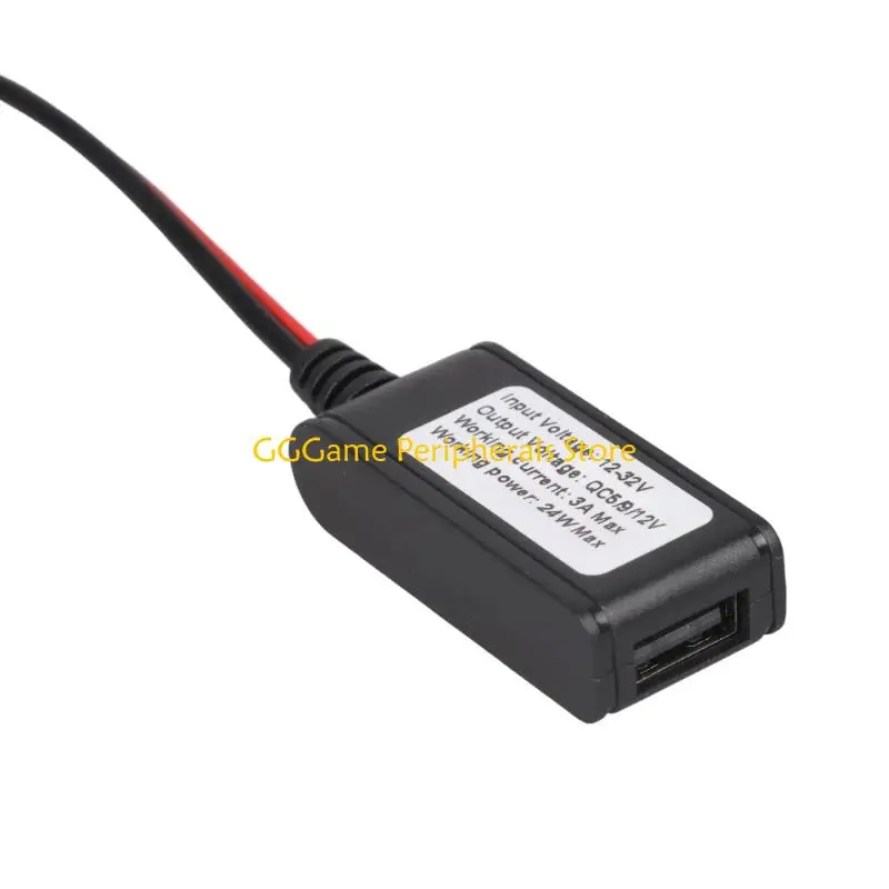 U55B Quick Charging 3 0 Enabled USB Adapter Cable With 2Pin DC12V-32V Input Connectors