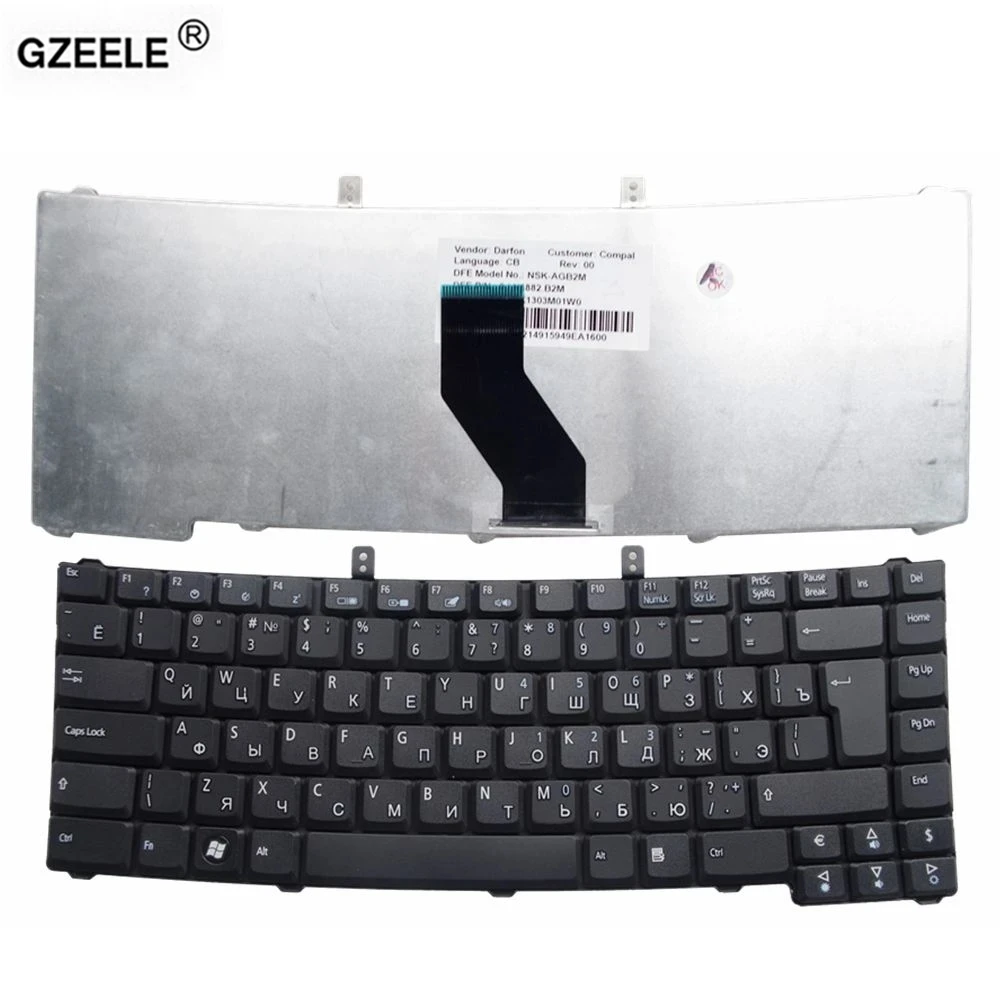 GZEELE zastąpić rosyjski klawiatura do Acer Extensa 4220 4230 4420 4630 5220 5620, TM 4520 5710 4520 5710 RU czarny klawiatura laptopa — zdjęcie 2