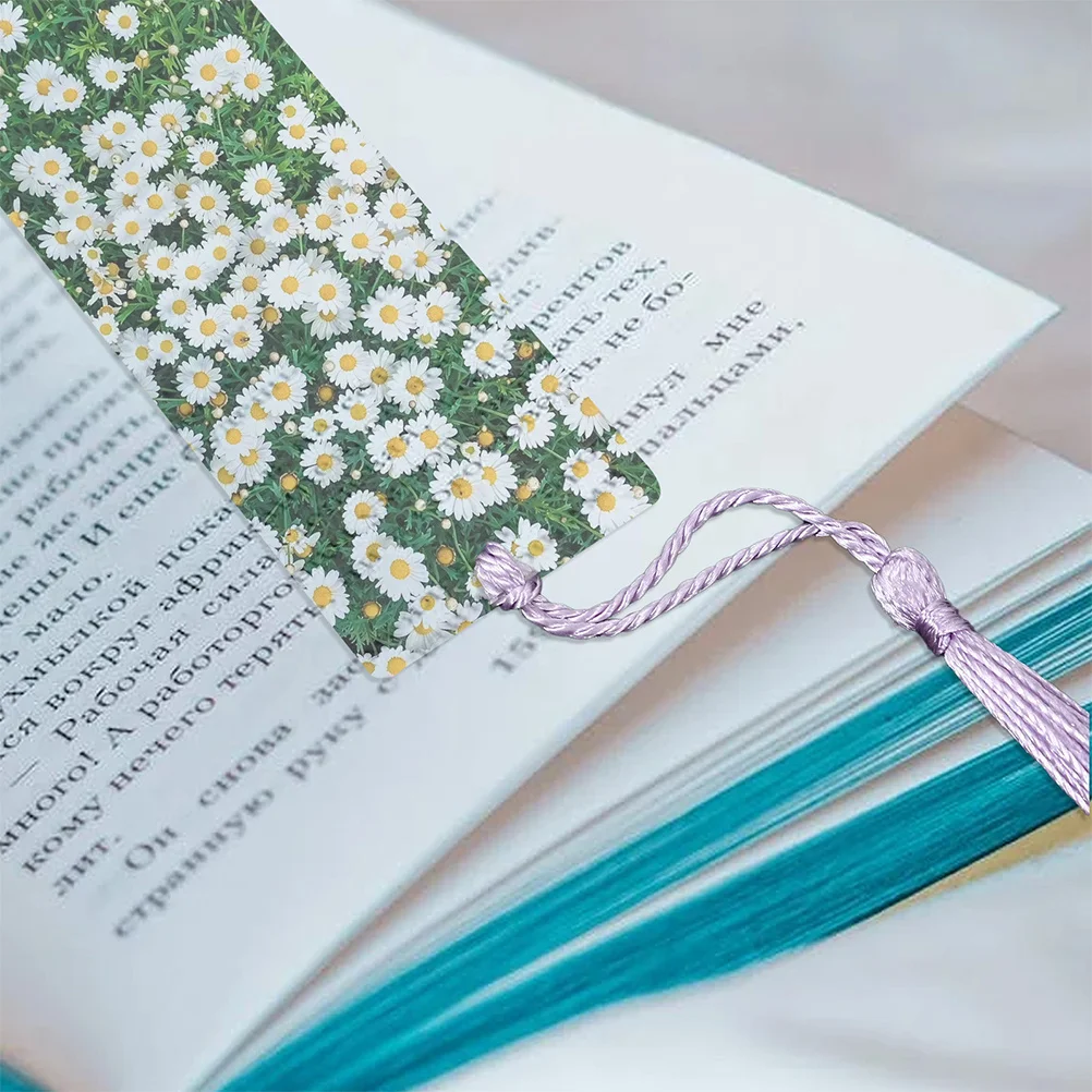 

1Set Tassels Pendant Bookmark Acrylic Unfinished Book Label for Book Lovers Clear Page Marker Convenient Reading Organizer