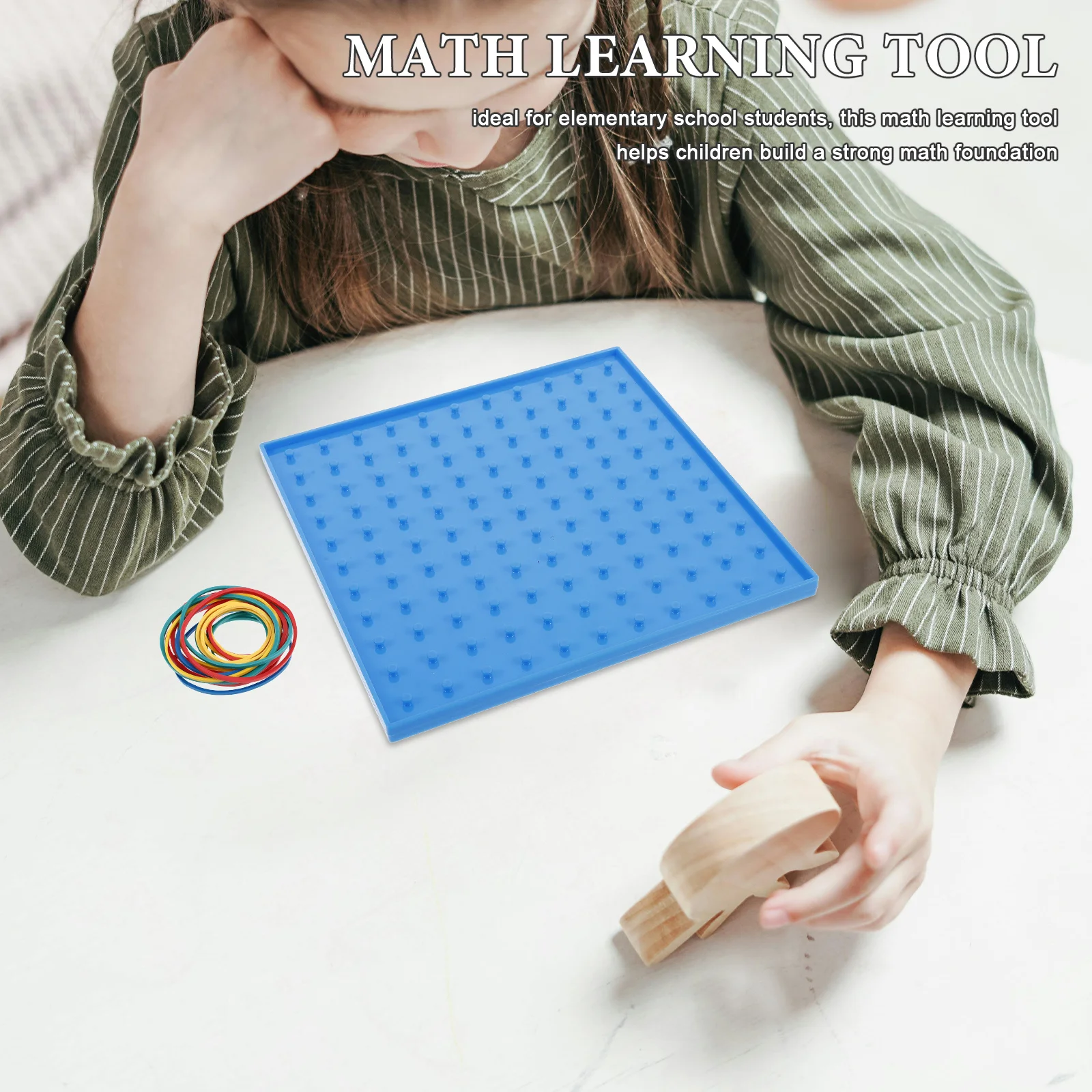 1 set 1 Set Pegboard Kids Geoboard Shape Creation Kit Math Learning Tool Stem Educational For Classroom Home Use Puzzle Board