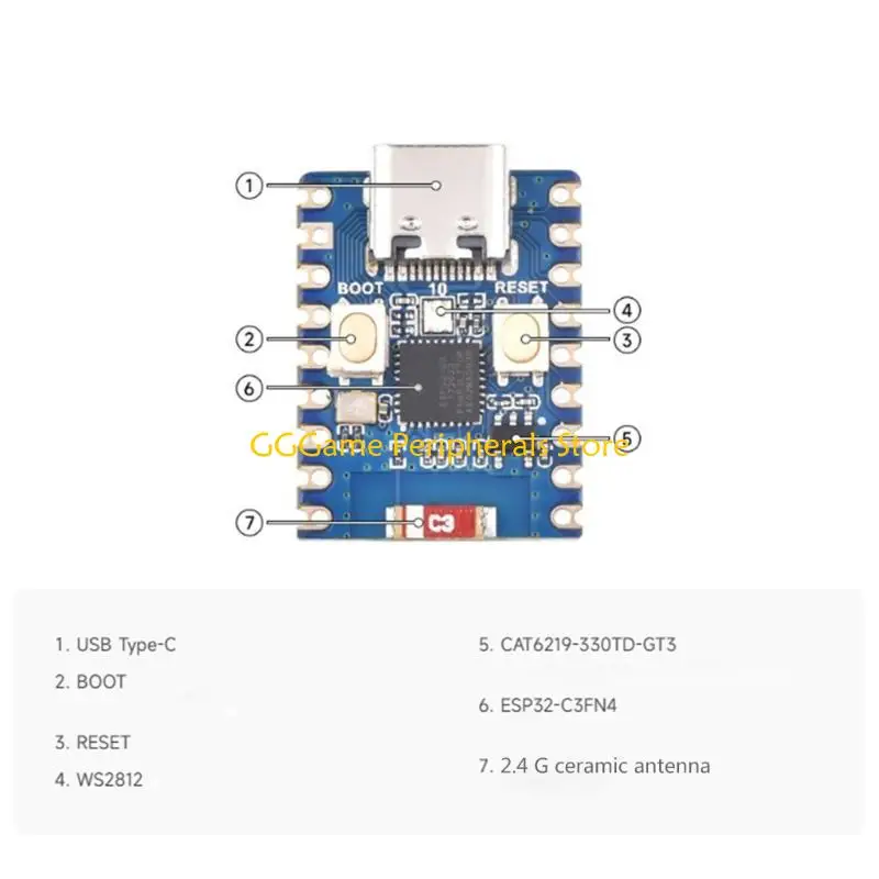 U55B WiFi ESP32 Papan Pengembangan Kecil Header Dilas (Opsional) Prosesor Tunggal