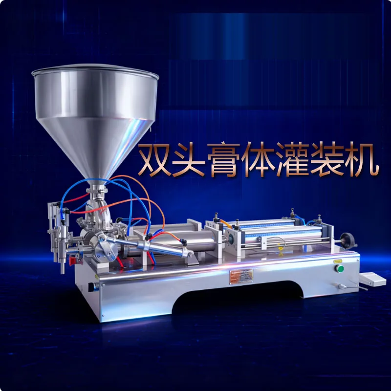 

Bespacker Horizontal Double Head Pneumatic Paste Liquid Filling Machine for Yogurt Honey Tomato Chili Sauce
