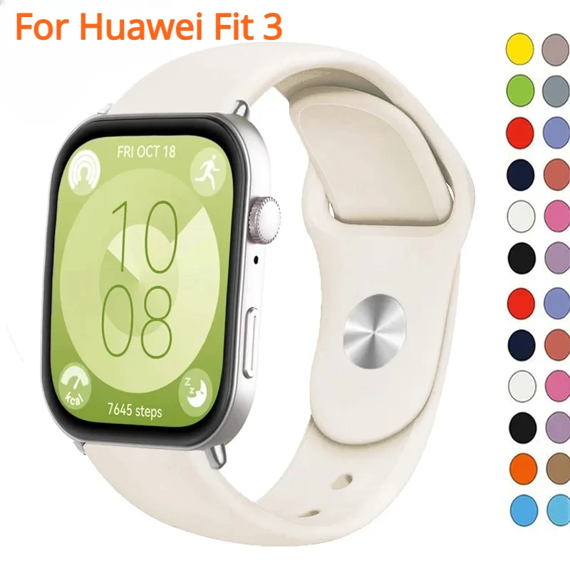 

Sport Band For Huawei Watch FIT 3 Strap smartwatch Silicone Official 1:1 correa for Huawei Watch fit3 2024 watchband Accessories