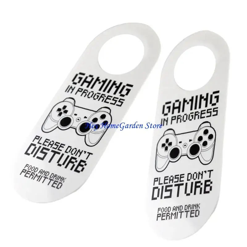 

C63B Pack Of 2 Gaming In Progress Don't Disturb Door Signs for Bedrooms and Shared Apartments Game Room Door Hanger Decors