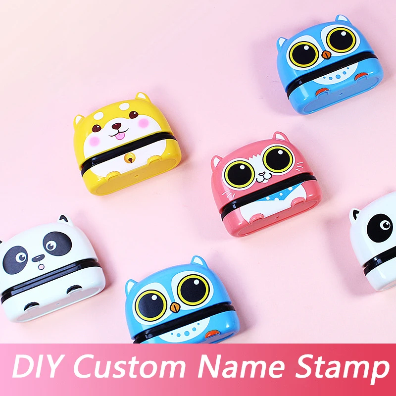 Customized Children's Name Stamp,Personalized Waterproof Stamp for Clothing,Men's and Women's Personalized Ink Pad DIY Stamps