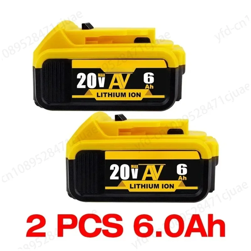 18V/20 Volt MAX 6.0Ah 8.0Ah DCB200 Replacement Li-ion Battery for  DCB205 DCB201 DCB203 Power Tool Batteries