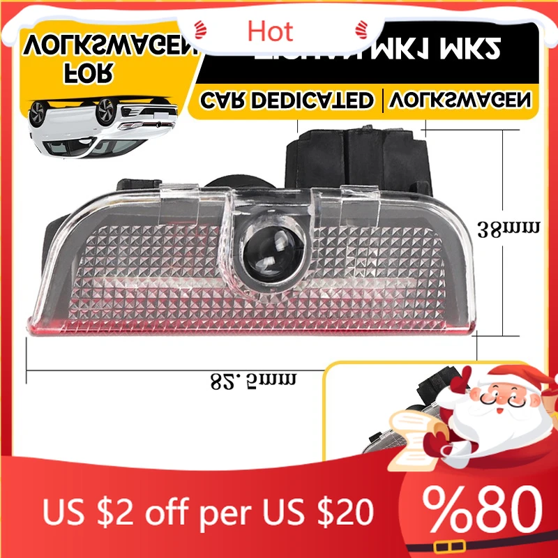 

Горячая продажа для VW VOLKSWAGEN, светодиодная дверь автомобиля, проектор с логотипом призрачного теневого света, аксессуары для VW Tiguan MK1 MK2 Scirocco