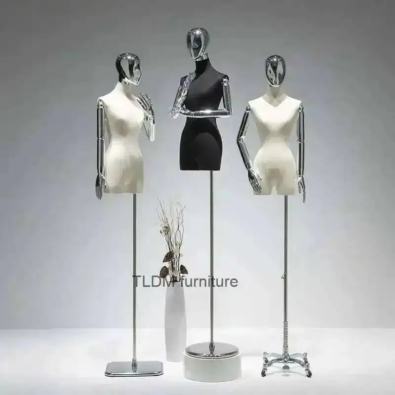 

Electroplating Store Women's Mannequins Clothing Clothing for hand head Model Stand Props Female Mannequin Dummy Display Stand Z