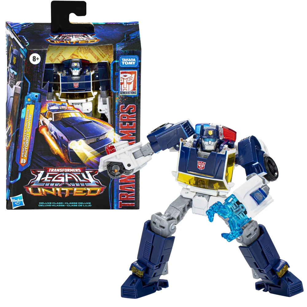 TAKARA TOMY Transformers Toys Legacy United Deluxe Class Rescue Bots Universe Autobot Chase 5.5-Inch Action Figure Gift F8525