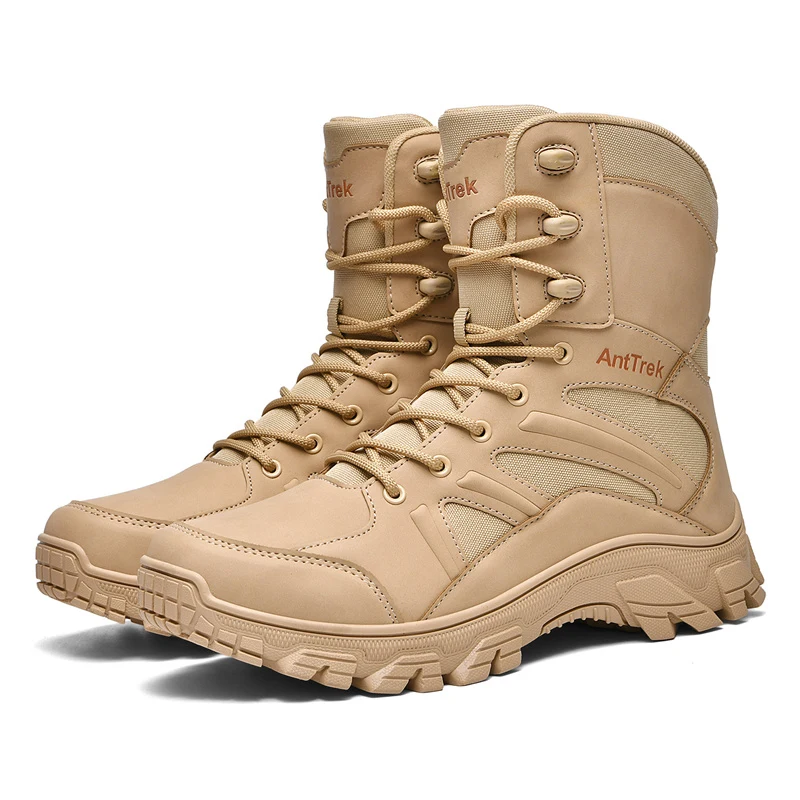 

Men Hiking Shoes Outdoor Anti-slip Breathable Casual Sports Shoes Men Ankle Boots Thick-soled Shock-absorbing High-top Boots Men