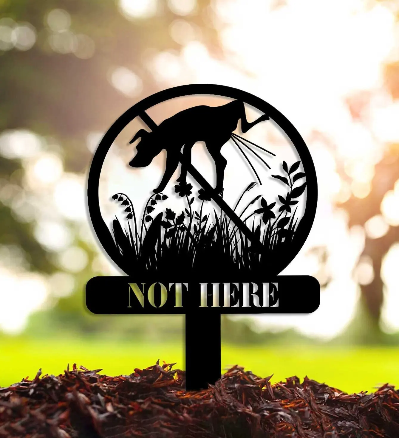 Custom Not Here Dog Funny Metal Sign No Dog Pooping Please Be Respectful Aluminum Yard Sign Garden Yard Sign Metal Art