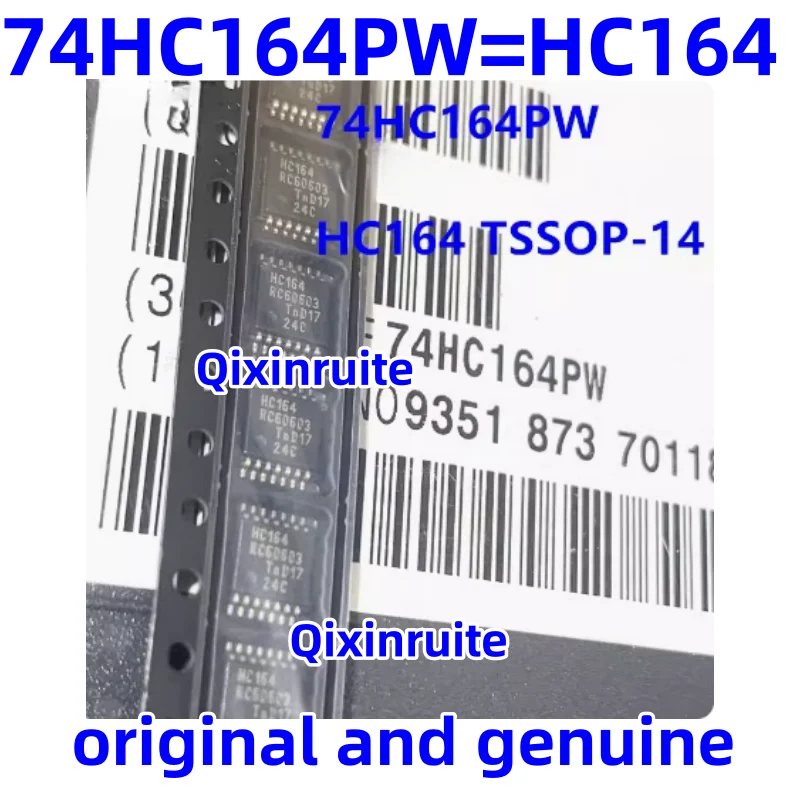 Qixinruite Brand new original genuine 74HC164PW=HC164 SMT TSSOP-14 8-bit shift register logic IC