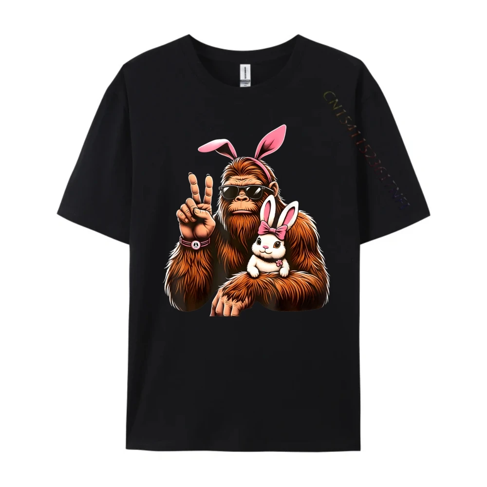 

Bigfoot Rabbit Clothing Oversized T Shirt Character Camisas Basicas Hombre T Shirt Men Letter Graphic Camiseta