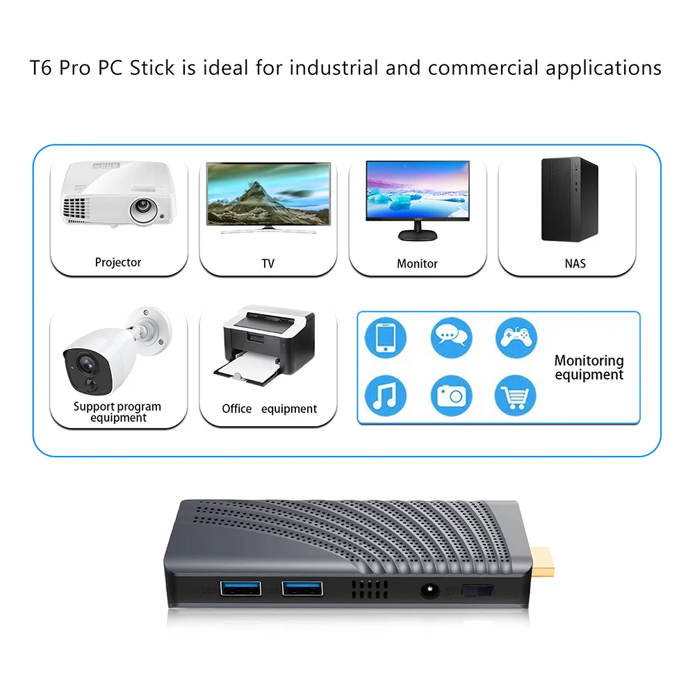 Imagem -03 - Kimtin-mini pc com Windows 10 Pro Stick Celeron N4000 Cpu Quad Core 4gb 64gb 4k Hdmi 2.4g 5g Wifi 1000 Lan