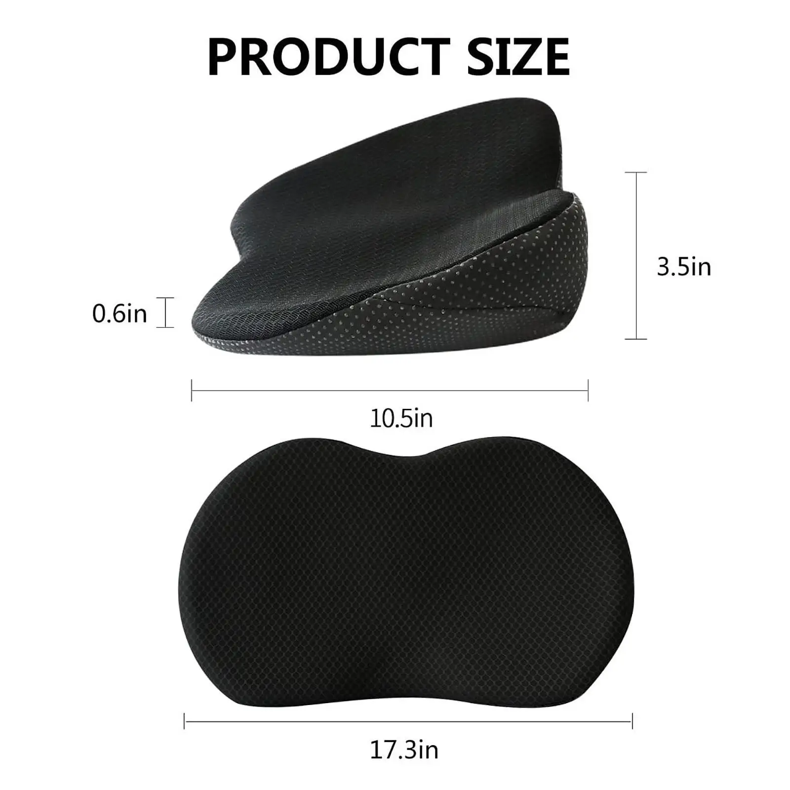 Car Seat Cushion Memory Foam Tailbone Support Pad Breathable Mat for Vehicle Seat Covers and Driving Posture