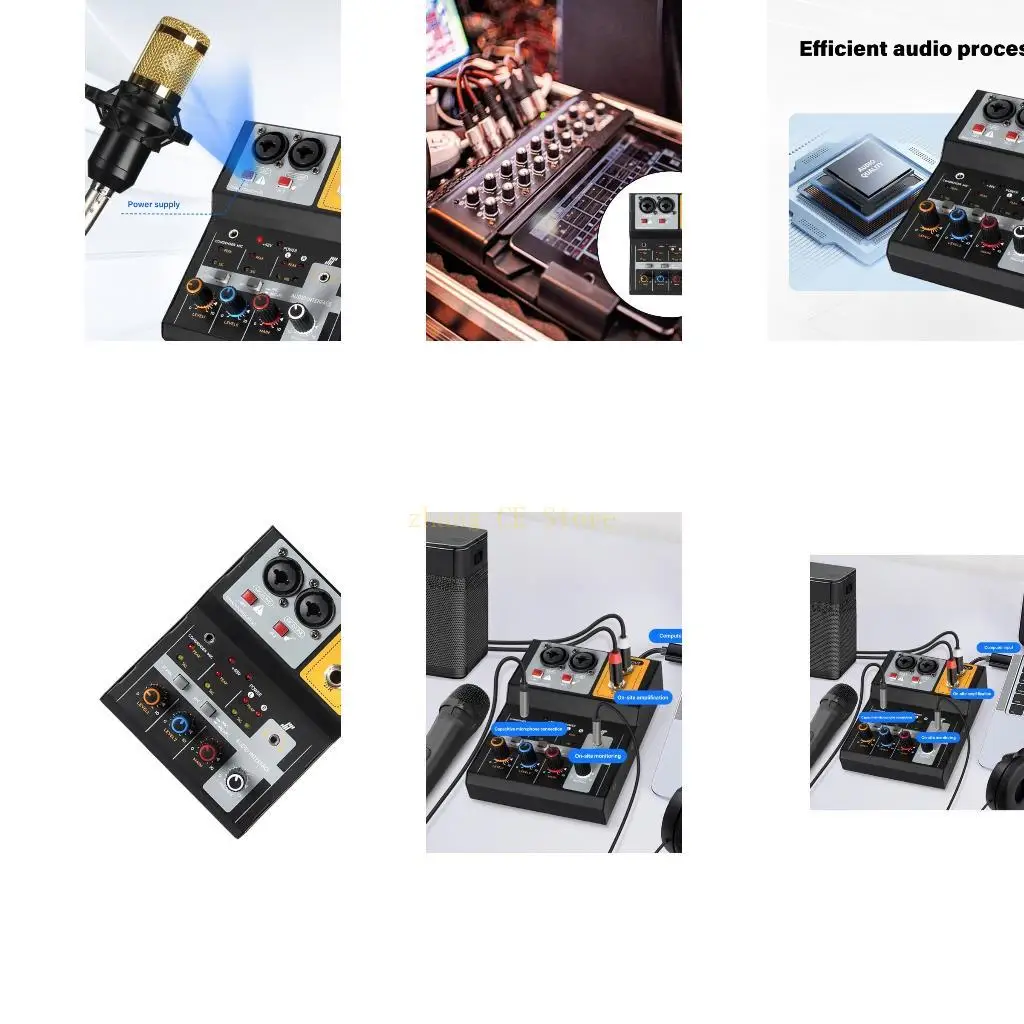 M5TD 2 Channel Recording Mixing Console Low Noise Processing Bidirectional Recording