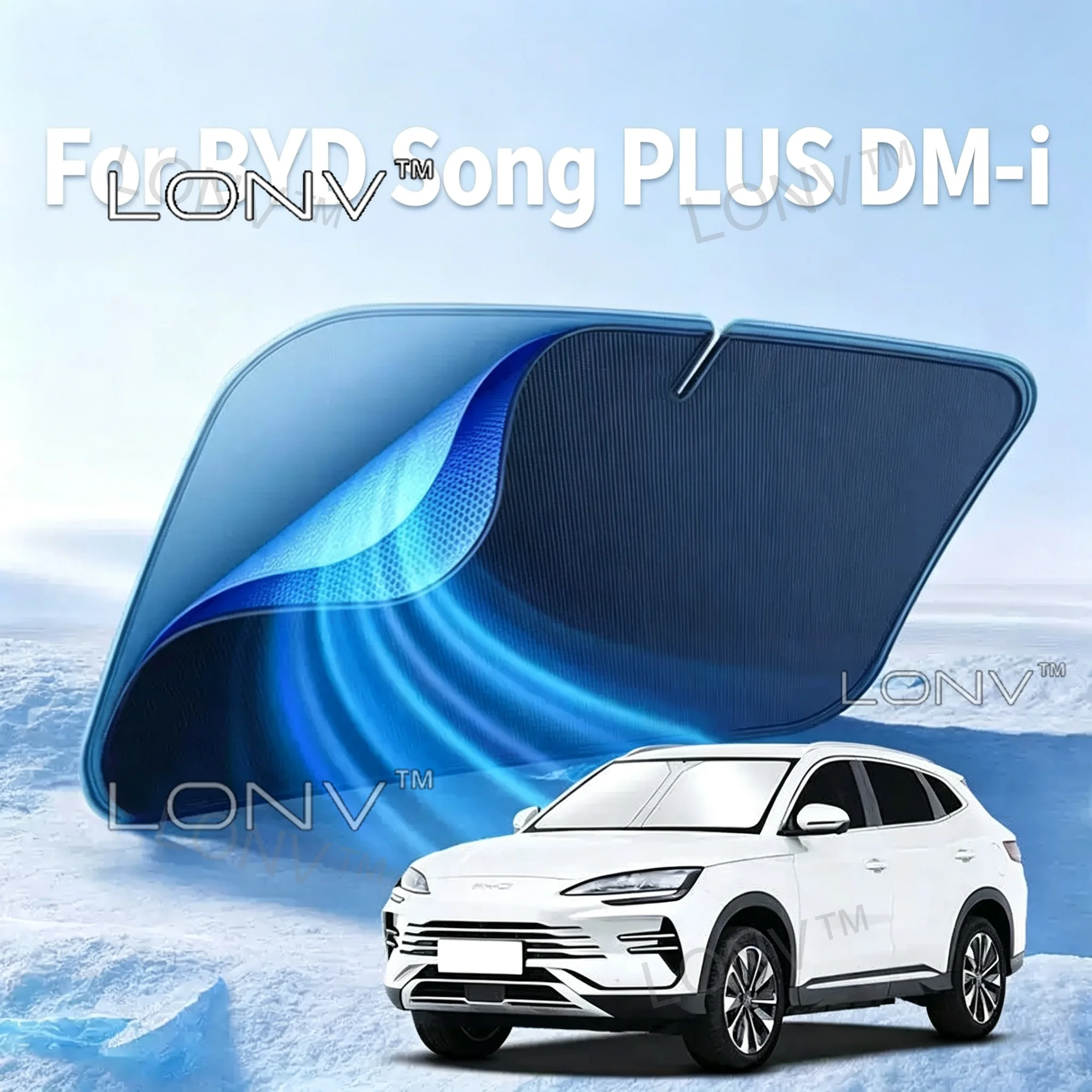 For BYD Sealion 6 Seal U Song PLUS DM‑i 2026 2027 2023 2024 2025 Car Sunshade Front Windshield Shade Cover Foldable Accessories